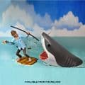 TOONY TERRORS JAWS QUINT AND SHARK ACTION FIGURE 2 PACK FROM NECA